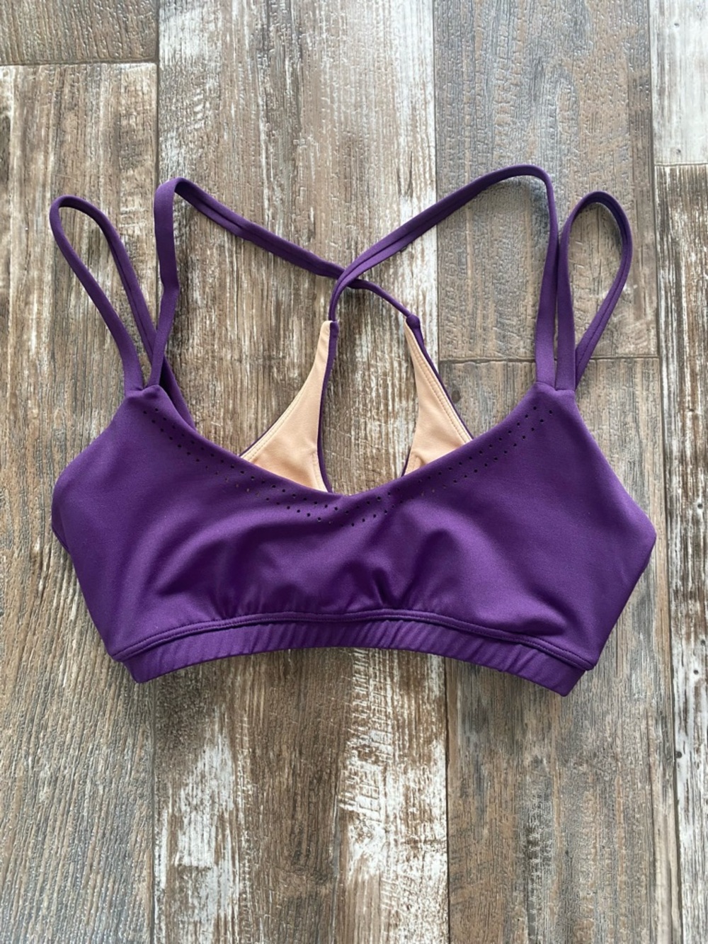 BuffBunny Limitless Laser Cut Sports Bra Eggplant Purple